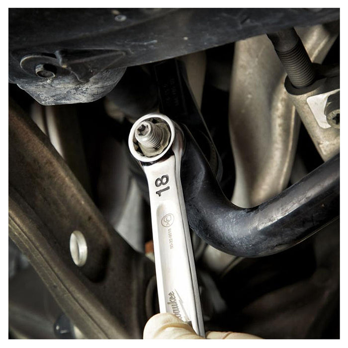 Cờ lê vòng miệng Max Bite™ Milwaukee kích thước từ 8mm - 19mm, tay cầm I-Beam, mạ Chrome