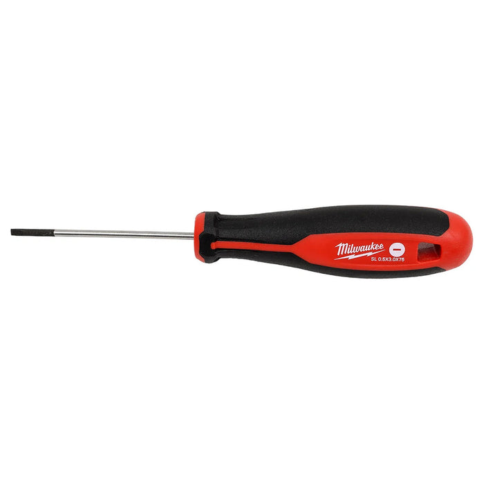 Tua vít đầu dẹp Milwaukee 4932471775 kích thước SL0.5 x 75mm
