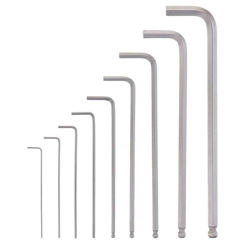 Bộ lục giác đầu bi hệ mét 9 chi tiết Milwaukee 4932 4786 21 kích thước từ 1.5mm - 10mm