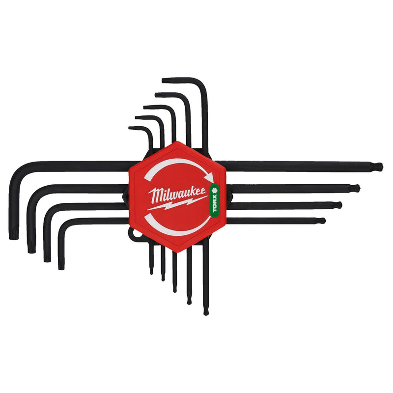 Bộ lục giác đầu sao 9 chi tiết Milwaukee 4932 4926 93 kích thước từ T8 - T40