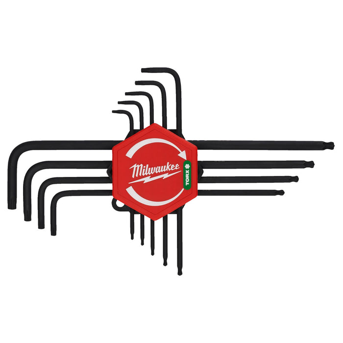 Bộ lục giác đầu sao 9 chi tiết Milwaukee 4932 4926 93 kích thước từ T8 - T40