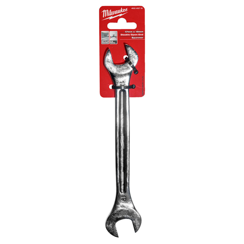 Cờ lê 2 đầu miệng - miệng Milwaukee kích thước từ 8mm - 19mm, tay cầm I-Beam, mạ Chrome