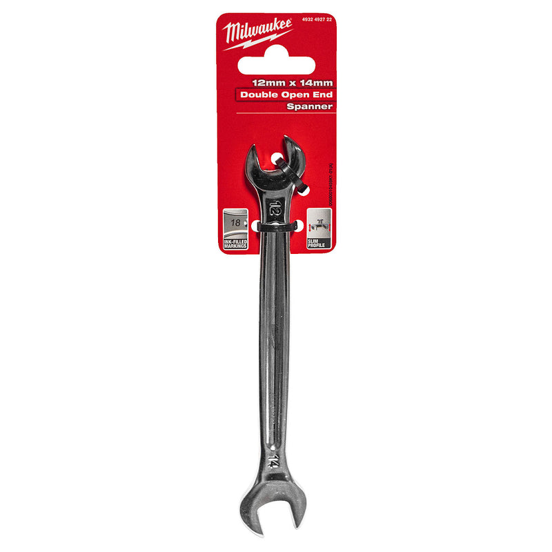 Cờ lê 2 đầu miệng - miệng Milwaukee kích thước từ 8mm - 19mm, tay cầm I-Beam, mạ Chrome
