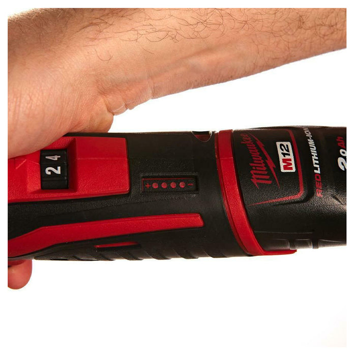 Máy khoan góc Milwaukee C12 RAD dùng Pin 12V, đầu kẹp 10mm