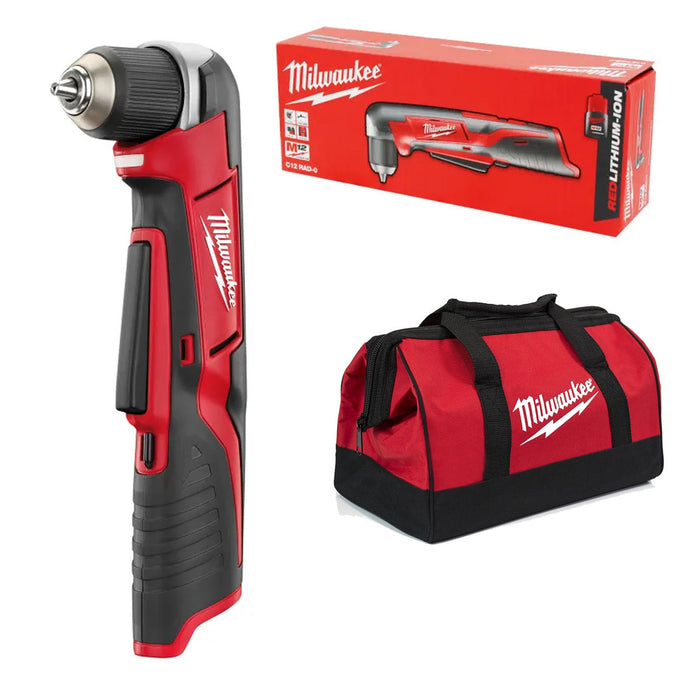 Máy khoan góc Milwaukee C12 RAD dùng Pin 12V, đầu kẹp 10mm