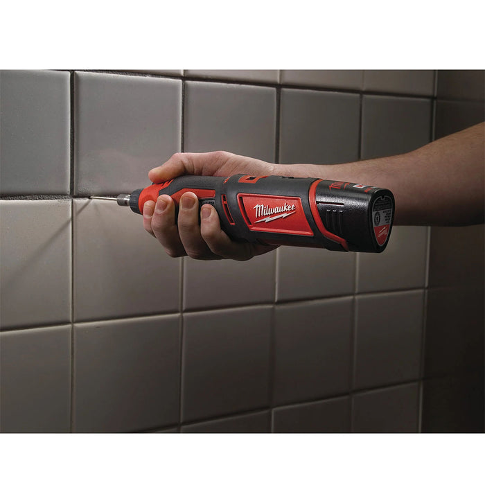 Máy mài khuôn Milwaukee C12 RT dùng Pin 12V, chấu bóp từ 0.8mm - 3.2mm