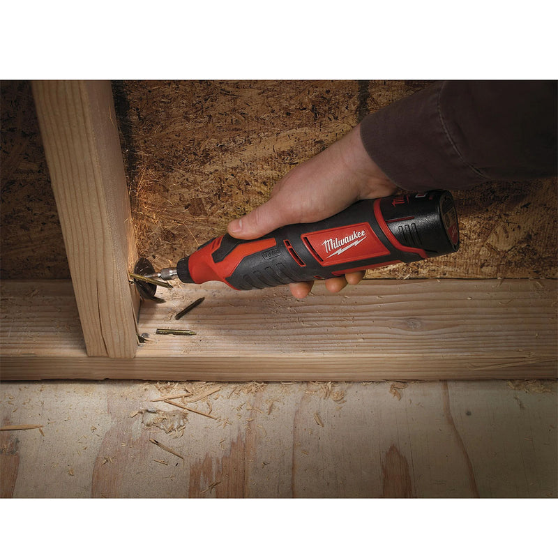 Máy mài khuôn Milwaukee C12 RT dùng Pin 12V, chấu bóp từ 0.8mm - 3.2mm