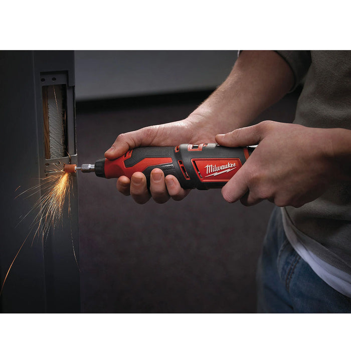 Máy mài khuôn Milwaukee C12 RT dùng Pin 12V, chấu bóp từ 0.8mm - 3.2mm