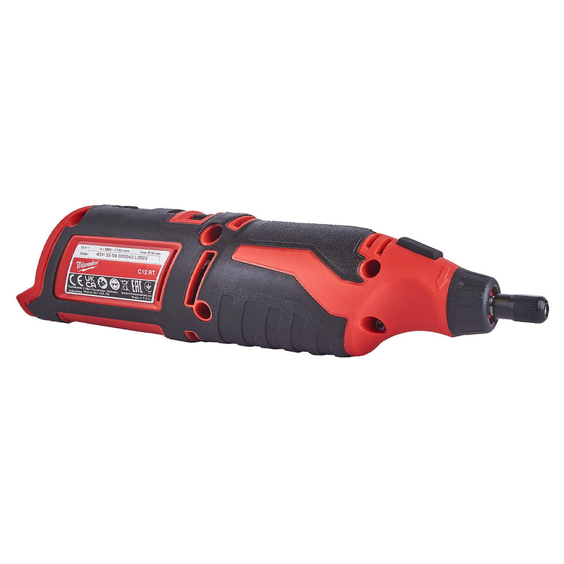 Máy mài khuôn Milwaukee C12 RT dùng Pin 12V, chấu bóp từ 0.8mm - 3.2mm