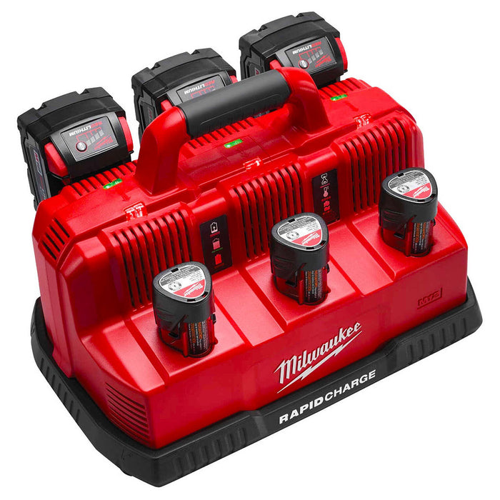 Đế sạc nhanh 6 cổng Rapid Charge Milwaukee M12-18C3 dùng cho Pin 18V và Pin 12V
