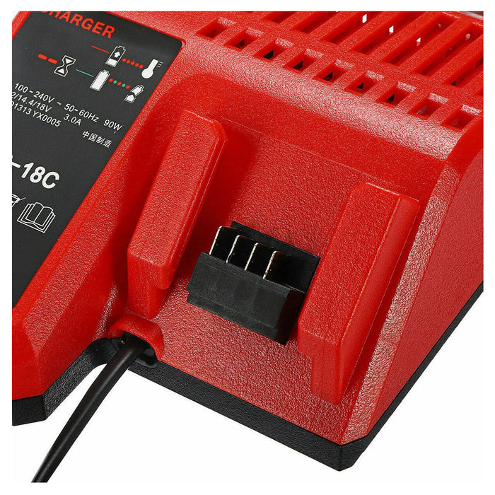 Đế sạc tiêu chuẩn Milwaukee M12-18C dùng cho Pin 18V và Pin 12V