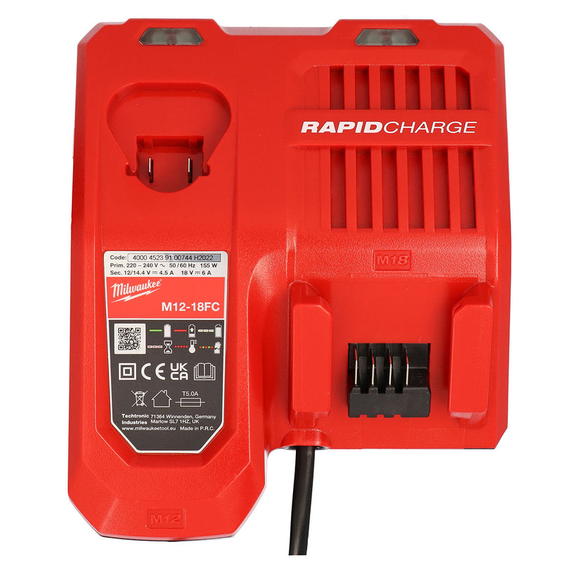 Đế sạc nhanh Rapid Charge Milwaukee M12-18FC dùng cho Pin 18V và Pin 12V