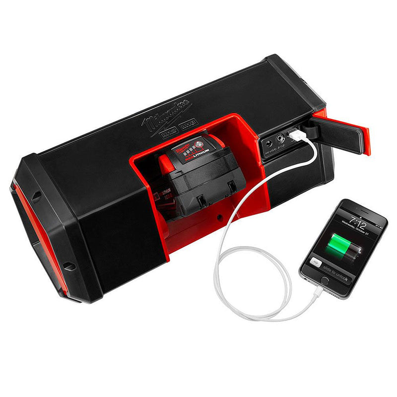 Loa Bluetooth Milwaukee M12-18 JSSP dùng Pin 12V, 18V hoặc điện AC/220V công suất 40W