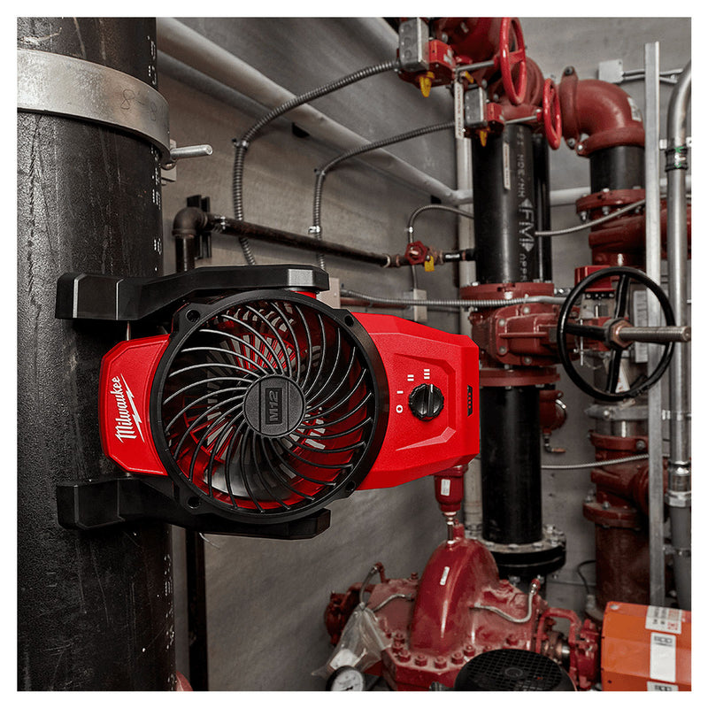 Quạt làm mát Milwaukee M12 AF dùng Pin 12V, đường kính cánh quạt 150mm