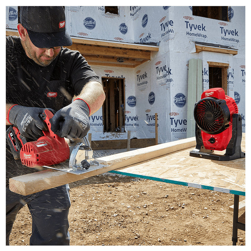 Quạt làm mát Milwaukee M12 AF dùng Pin 12V, đường kính cánh quạt 150mm