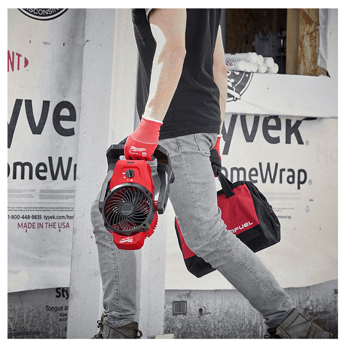 Quạt làm mát Milwaukee M12 AF dùng Pin 12V, đường kính cánh quạt 150mm