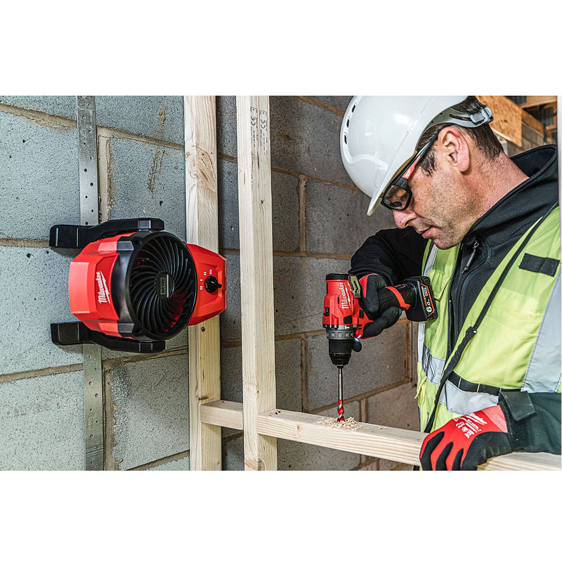 Quạt làm mát Milwaukee M12 AF dùng Pin 12V, đường kính cánh quạt 150mm