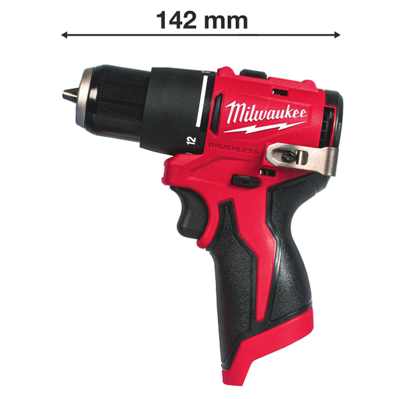 Máy khoan búa Milwaukee M12 BLPDRC dùng Pin 12V, đầu kẹp 10mm