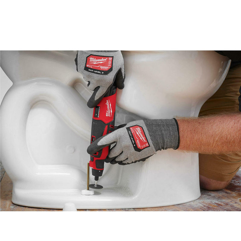 Máy mài khuôn Milwaukee M12 BLROT dùng Pin 12V, chấu bóp từ 0.8mm - 3.2mm