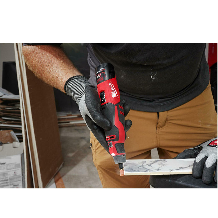 Máy mài khuôn Milwaukee M12 BLROT dùng Pin 12V, chấu bóp từ 0.8mm - 3.2mm