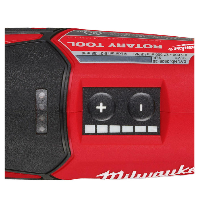 Máy mài khuôn Milwaukee M12 BLROT dùng Pin 12V, chấu bóp từ 0.8mm - 3.2mm