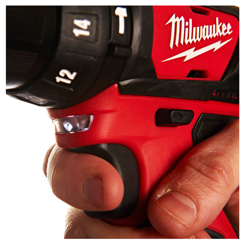 Máy khoan búa Milwaukee M12 BPD dùng Pin 12V, đầu kẹp 10mm
