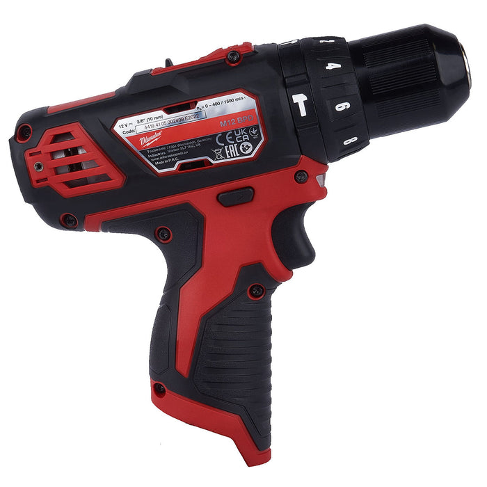 Máy khoan búa Milwaukee M12 BPD dùng Pin 12V, đầu kẹp 10mm