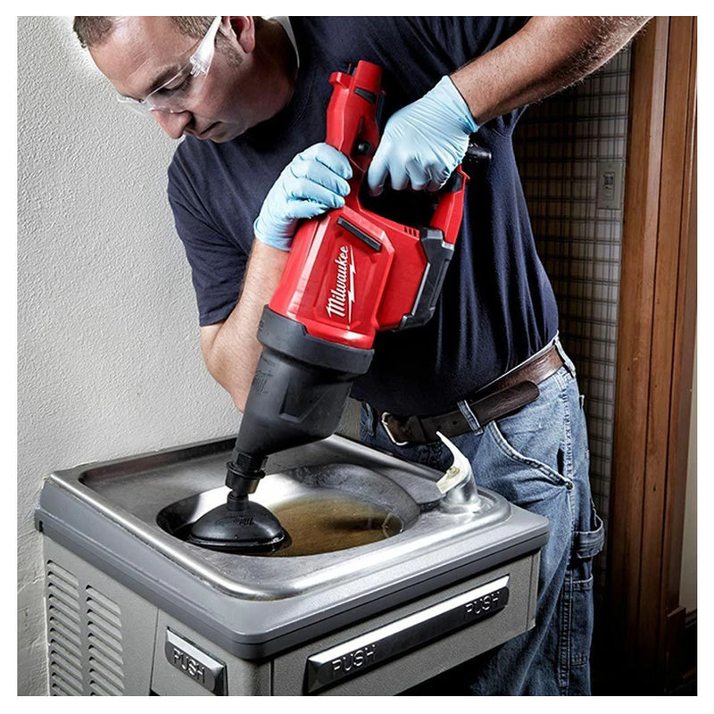 Máy thông tắc bằng hơi Milwaukee M12 DCAG dùng Pin 12V, áp suất đẩy 0 - 50psi