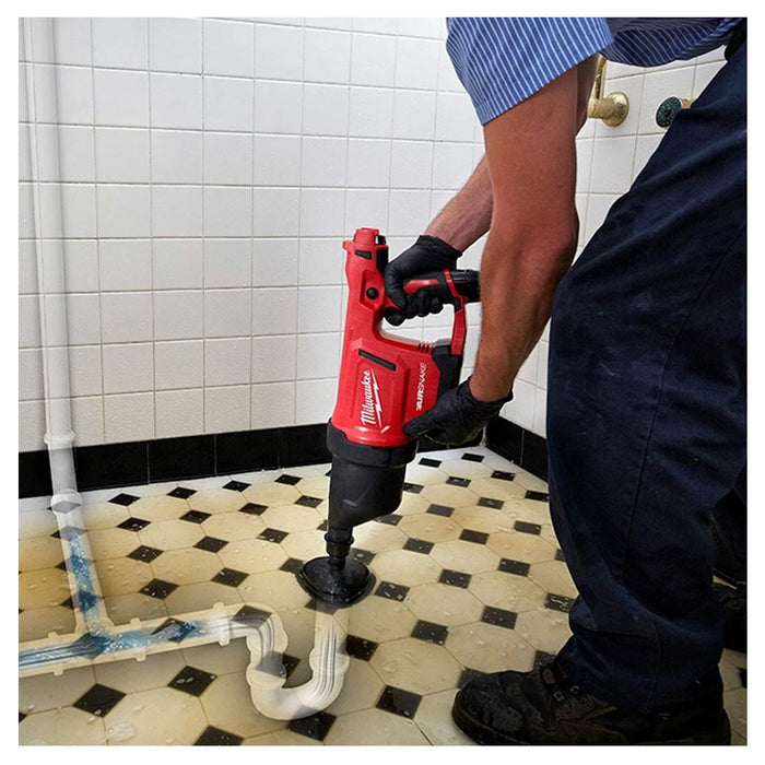 Máy thông tắc bằng hơi Milwaukee M12 DCAG dùng Pin 12V, áp suất đẩy 0 - 50psi