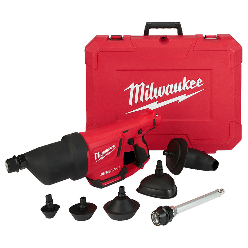 Máy thông tắc bằng hơi Milwaukee M12 DCAG dùng Pin 12V, áp suất đẩy 0 - 50psi