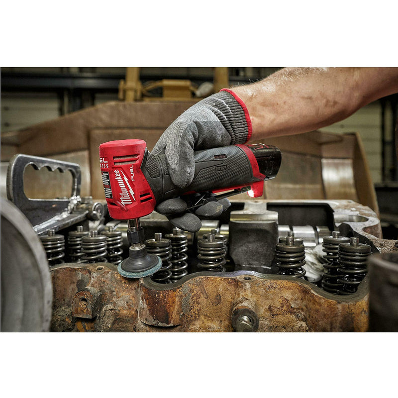 Máy mài khuôn góc Milwaukee M12 FDGA dùng Pin 12V, chấu bóp 6mm, 8mm công tắc bóp