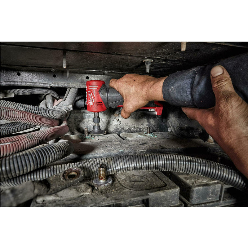 Máy mài khuôn góc Milwaukee M12 FDGA dùng Pin 12V, chấu bóp 6mm, 8mm công tắc bóp