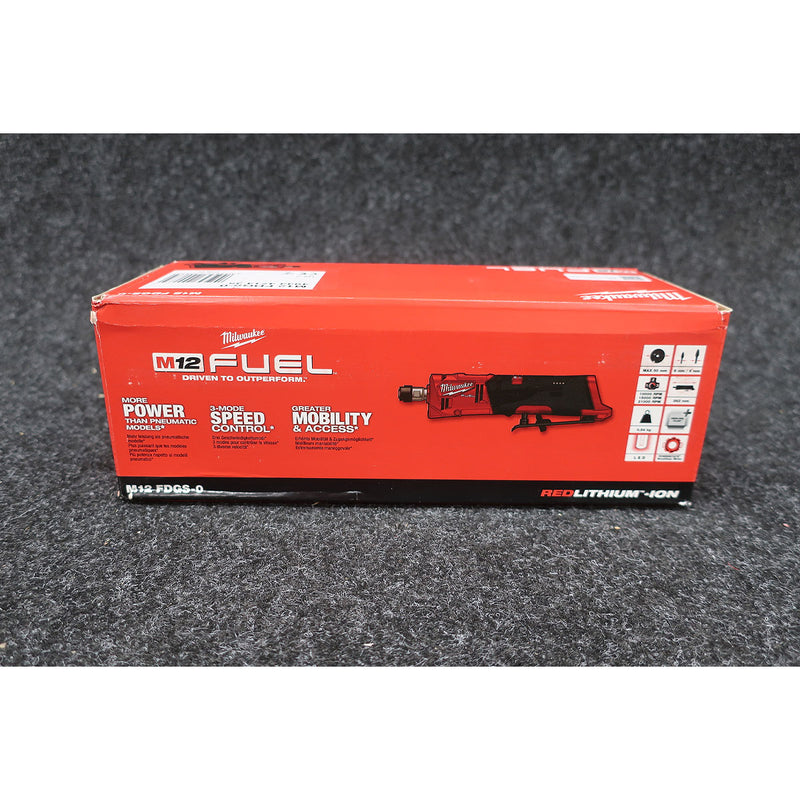 Máy mài khuôn Milwaukee M12 FDGS dùng Pin 12V, chấu bóp 6mm, 8mm công tắc bóp