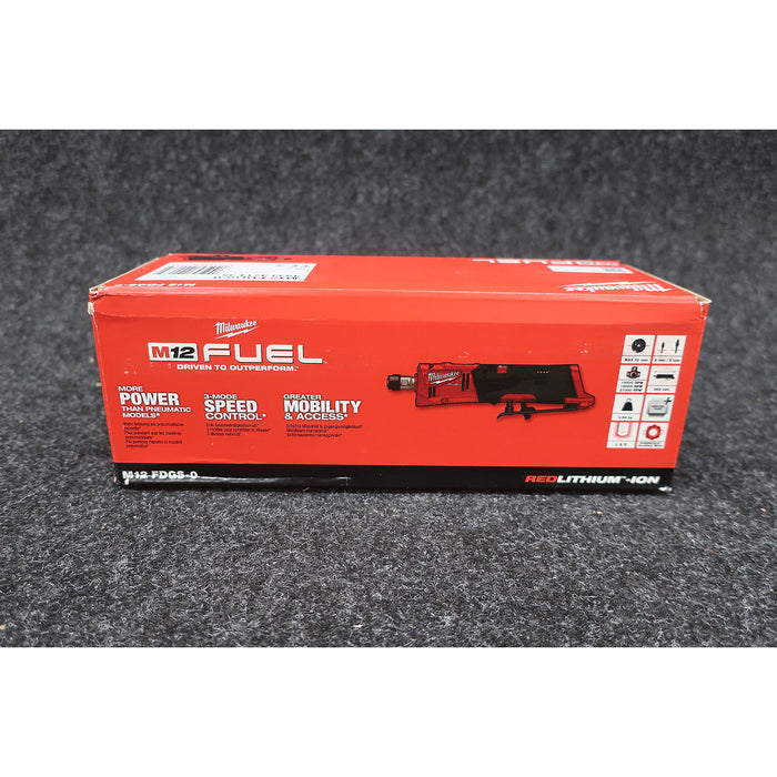 Máy mài khuôn Milwaukee M12 FDGS dùng Pin 12V, chấu bóp 6mm, 8mm công tắc bóp