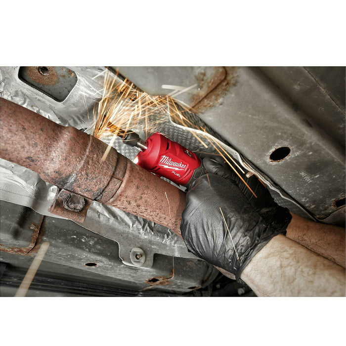 Máy mài khuôn Milwaukee M12 FDGS dùng Pin 12V, chấu bóp 6mm, 8mm công tắc bóp