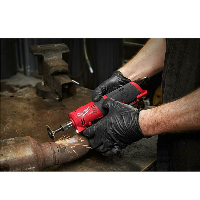 Máy mài khuôn Milwaukee M12 FDGS dùng Pin 12V, chấu bóp 6mm, 8mm công tắc bóp