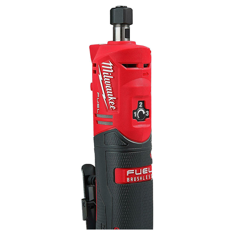 Máy mài khuôn Milwaukee M12 FDGS dùng Pin 12V, chấu bóp 6mm, 8mm công tắc bóp