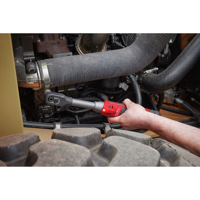 Máy siết bu lông góc xuyên tâm kèm bộ đầu tuýp 16 chi tiết Milwaukee M12 FPTR dùng Pin 12V, dùng được cốt 3/8 inch, 1/2 inch, 1/4 inch