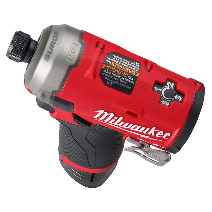 Máy vặn vít xung dầu Milwaukee M12 FQID dùng Pin 12V, đuôi lục giác 6.35mm (1/4 inch)
