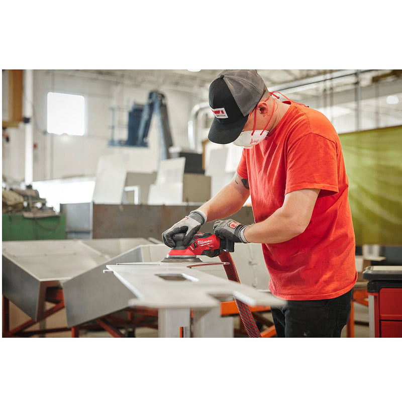 Máy chà nhám quỹ đạo tròn Milwaukee M12 FROS50 dùng Pin 12V, đường kính đế 150mm