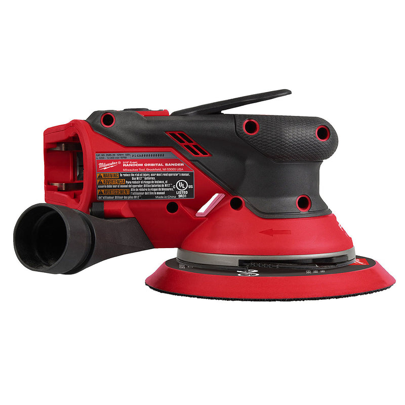 Máy chà nhám quỹ đạo tròn Milwaukee M12 FROS50 dùng Pin 12V, đường kính đế 150mm