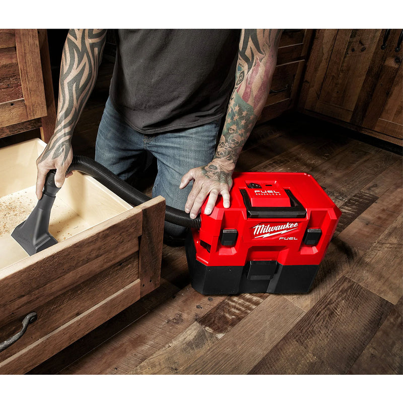 Máy hút bụi Milwaukee M12 FVCL dùng Pin 12V, dung tích 6.1L, bộ lọc HEPA ( Hút khô & ướt )