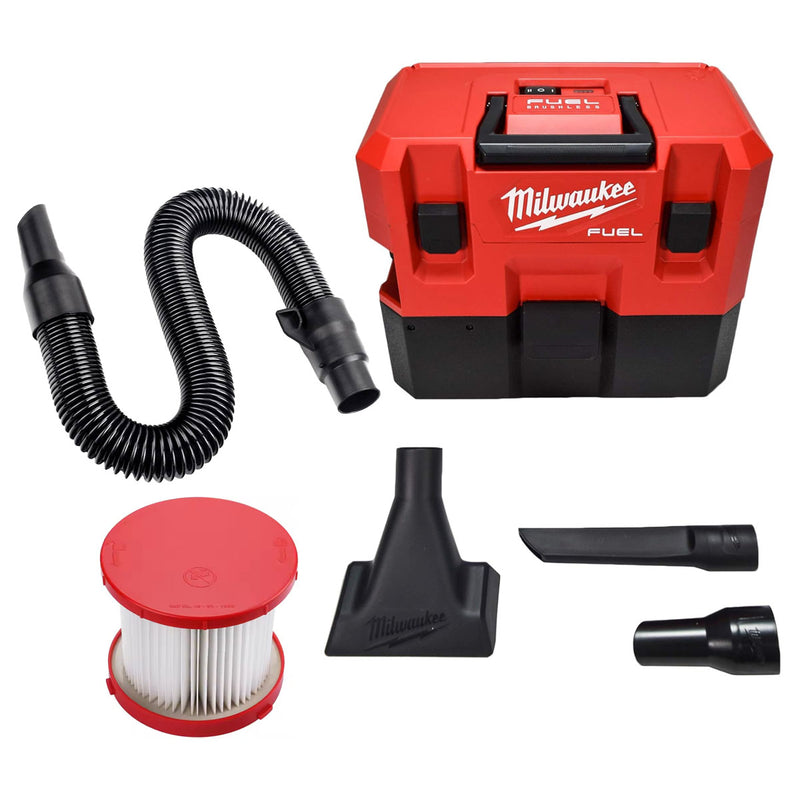 Máy hút bụi Milwaukee M12 FVCL dùng Pin 12V, dung tích 6.1L, bộ lọc HEPA ( Hút khô & ướt )