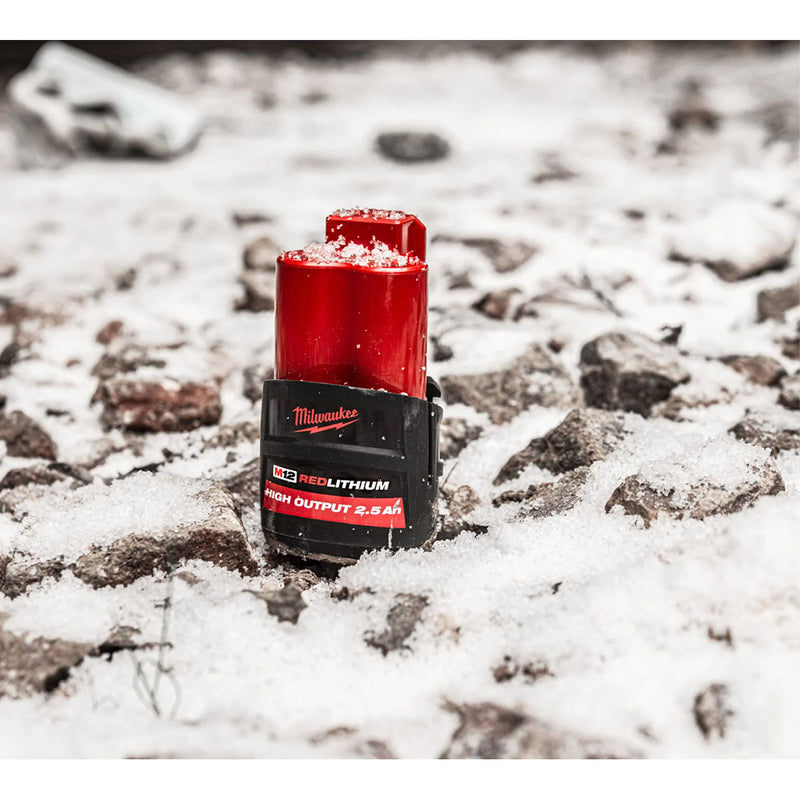 Pin 12V RedLithium, dòng High Output Milwaukee M12 HB2.5 dung lượng 2.5Ah