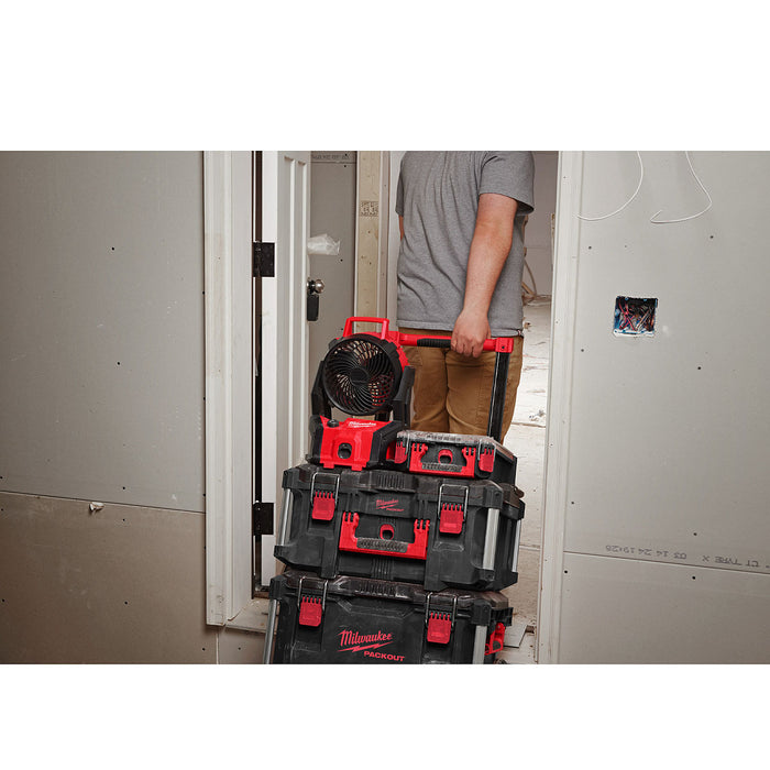 Quạt làm mát Milwaukee M18 AFG2 dùng Pin 18V hoặc điện AC/220V, đường kính cánh quạt 180mm