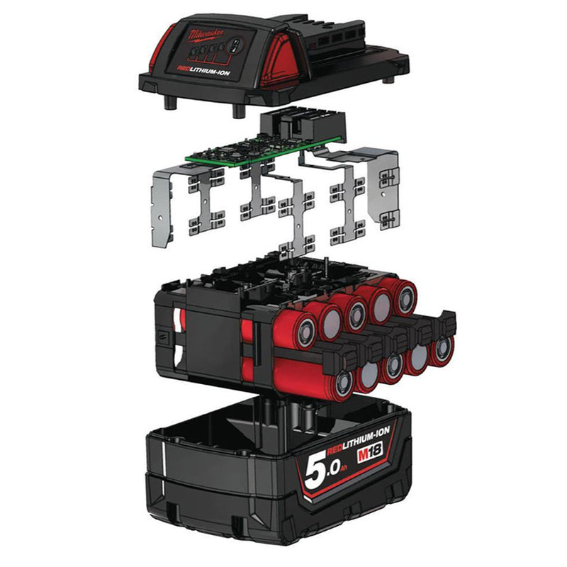 Pin 18V RedLithium Milwaukee M18 B5 dung lượng 5.0Ah