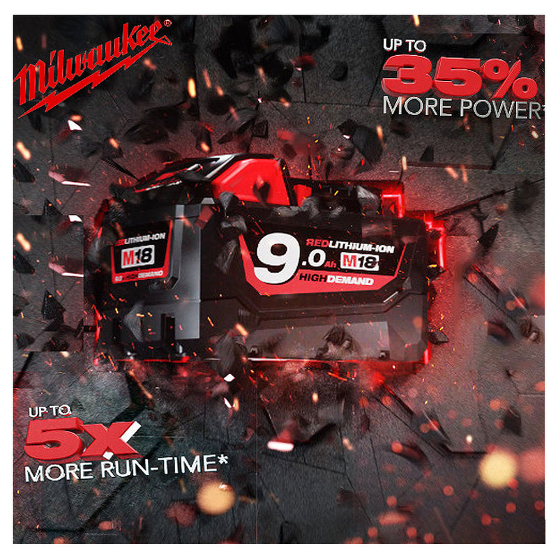 Pin 18V High Demand Milwaukee M18 B9 dung lượng 9.0Ah