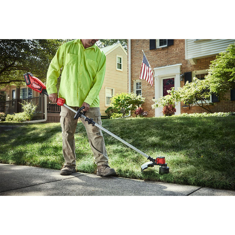 Máy cắt cỏ Milwaukee M18 BLLT dùng Pin 18V, độ rộng cắt 350mm - 400mm, tay cầm vòng