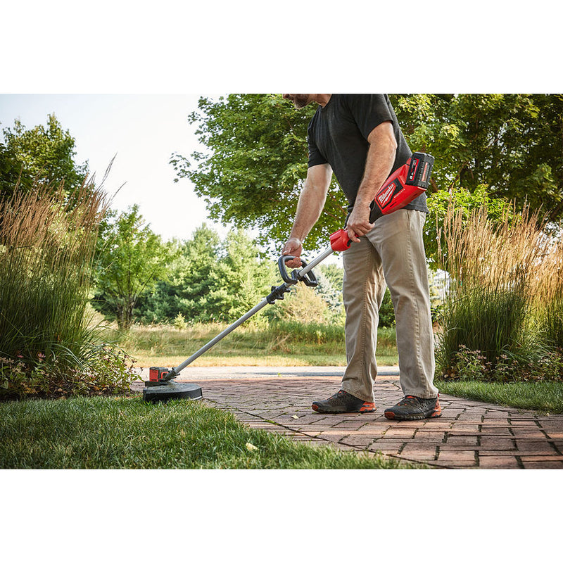 Máy cắt cỏ Milwaukee M18 BLLT dùng Pin 18V, độ rộng cắt 350mm - 400mm, tay cầm vòng