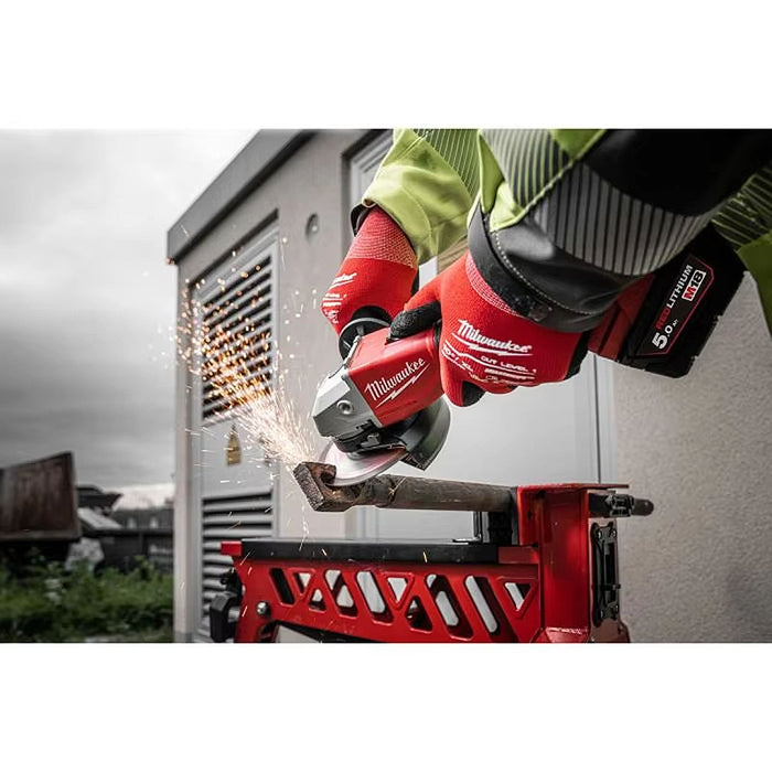 Máy mài góc Milwaukee M18 BLSAG100X dùng Pin 18V, đường kính lưỡi 100mm, công tắc trượt